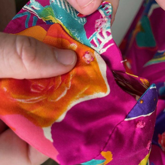 Louis Feraud Set Womens Pink Long Sleeve Collared Button Up Shirt Top Size 12 - Picture 6 of 12